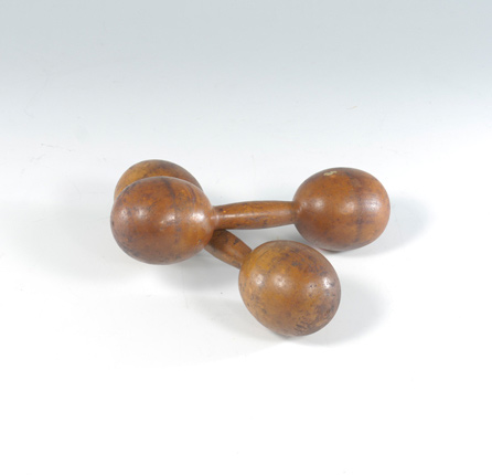 Victorian wooden barbells
